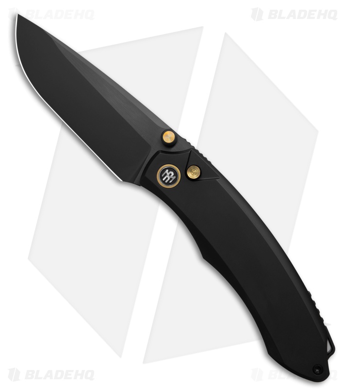 REMETTE Wild Species Button Frame Lock Knife Black Titanium (3.6" Black)