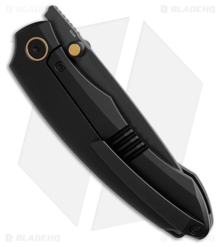 REMETTE Wild Species Button Frame Lock Knife Black Titanium (3.6" Black)