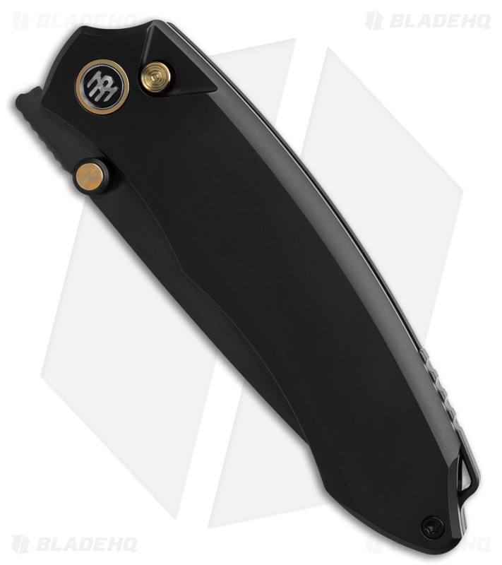 REMETTE Wild Species Button Frame Lock Knife Black Titanium (3.6" Black)