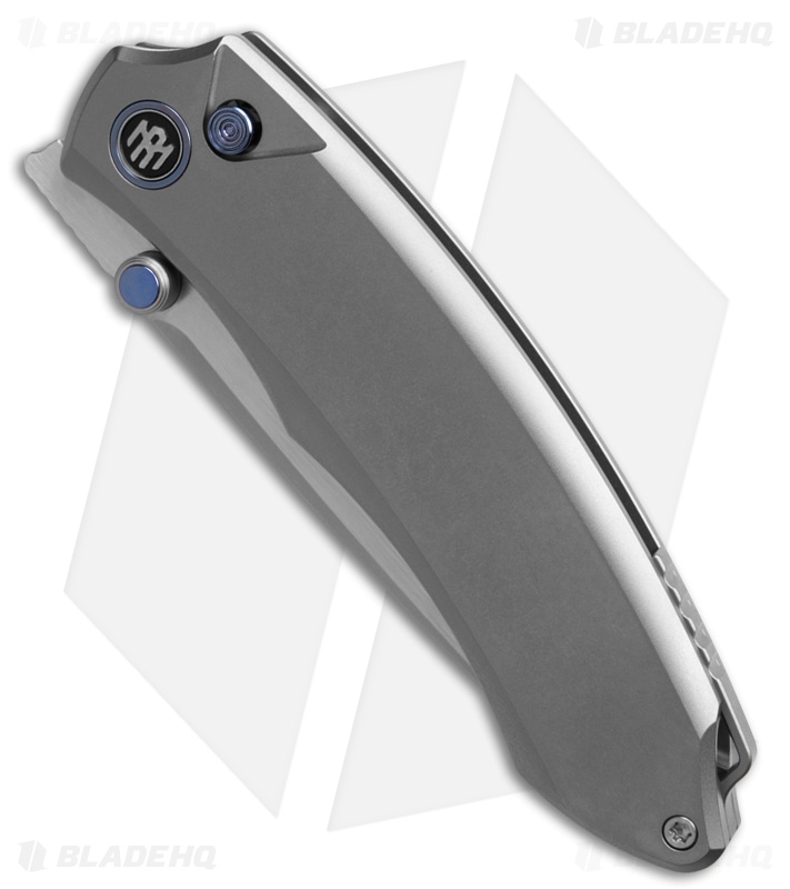 REMETTE Wild Species Button Frame Lock Knife Gray Ti (3.6" Fine Hand Grinding)