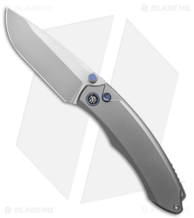 REMETTE Wild Species Button Frame Lock Knife Gray Ti (3.6" Fine Hand Grinding)