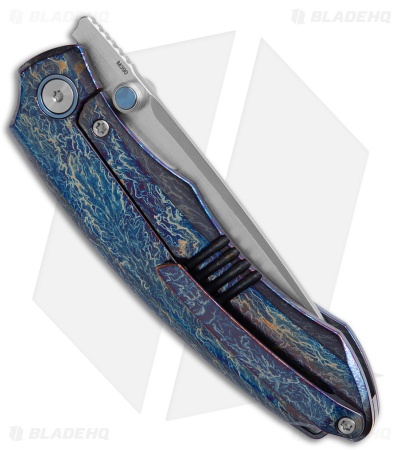 REMETTE Wild Species Button Frame Lock Knife Lightning Ti (3.6" Hand Grinding)