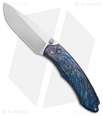 REMETTE Wild Species Button Frame Lock Knife Lightning Ti (3.6" Hand Grinding)