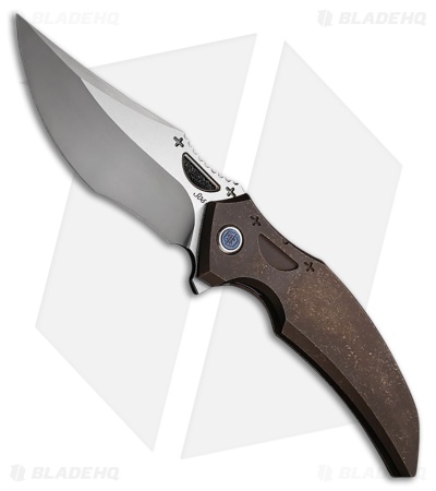 Rike Knife S05 V2 Frame Lock Knife Stonewash Bronze (3.5" Satin)