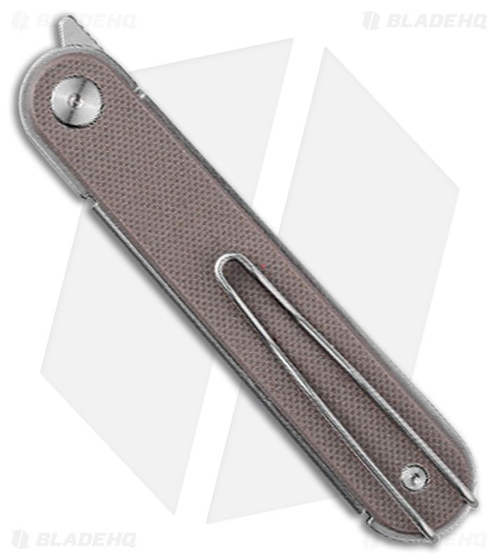 Real Steel Iris Front Flipper Liner Lock Knife Coyote G-10 (3" Satin 12C27)