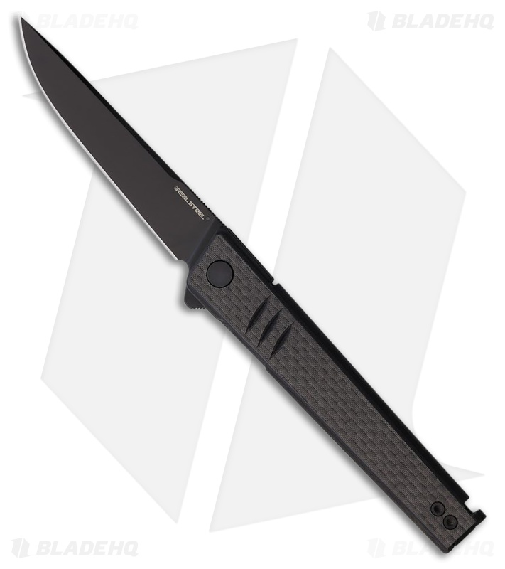Real Steel Kikashi Liner Lock Knife Carbon Fiber Black PVD