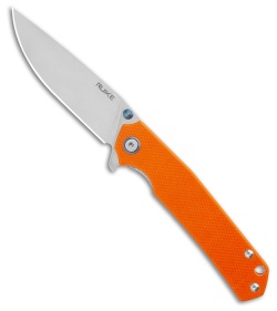 RUIKE P801 Frame Lock Knife Orange G-10/Stainless Steel (3.5" Stonewash)