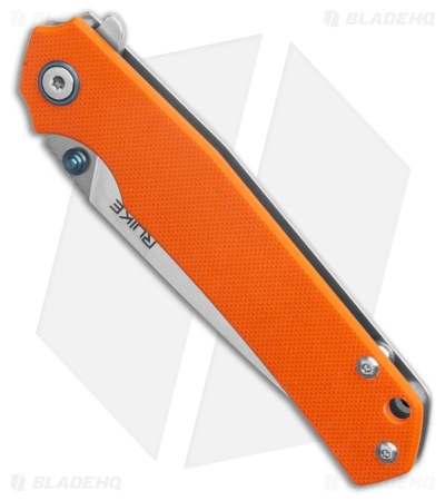 RUIKE P801 Frame Lock Knife Orange G-10/Stainless Steel (3.5" Stonewash)