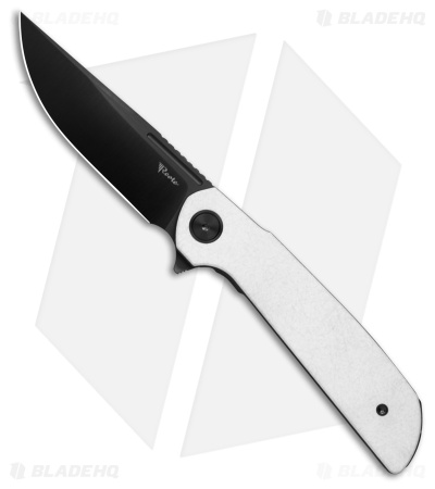Reate Knives Remedy Liner Lock Knife Moon White FatCarbon Glass (3.9" Satin DLC)