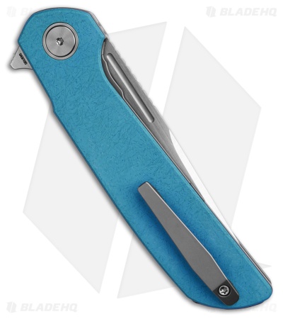 Reate Knives Remedy Liner Lock Knife Ocean Blue FatCarbon Glass (3.9" Satin)