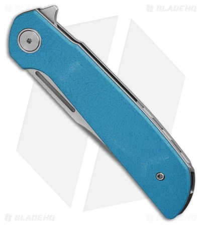 Reate Knives Remedy Liner Lock Knife Ocean Blue FatCarbon Glass (3.9" Satin)