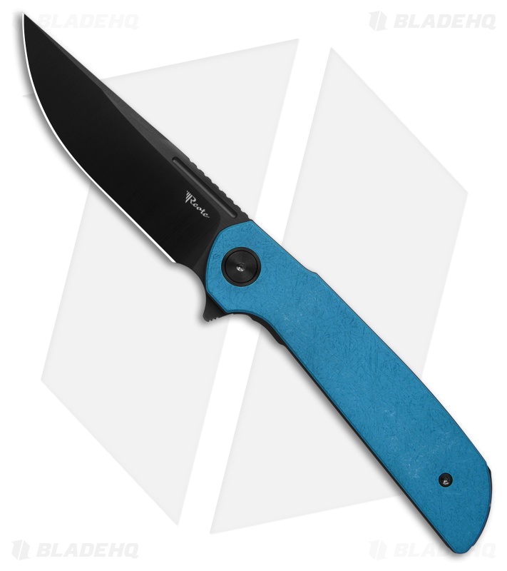 Reate Knives Remedy Liner Lock Knife Ocean Blue FatCarbon Glass (3.9" Satin DLC)