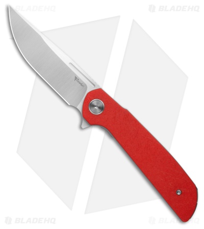 Reate Knives Remedy Liner Lock Knife Pulse Red FatCarbon Glass (3.9" Satin)