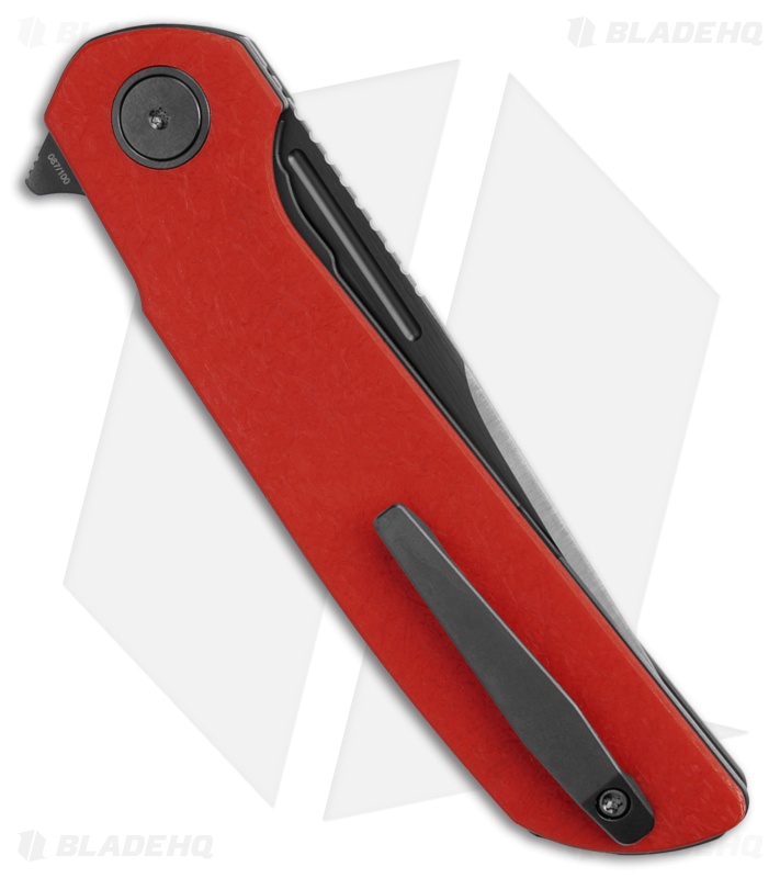 Reate Knives Remedy Liner Lock Knife Pulse Red FatCarbon Glass (3.9" Satin DLC)