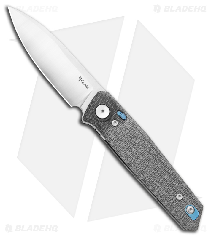 Reate PL-6 Pivot Lock Knife Black Micarta (3.5" Belt Satin Nitro-V)