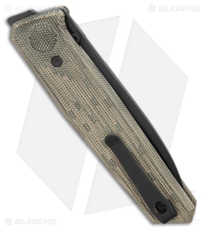 Reate PL-6 Pivot Lock Knife Green/Black Micarta (3.5" Black PVD Nitro-V)