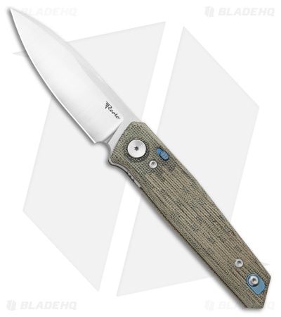 Reate PL-6 Pivot Lock Knife Green/Black Micarta (3.5" Belt Satin Nitro-V)