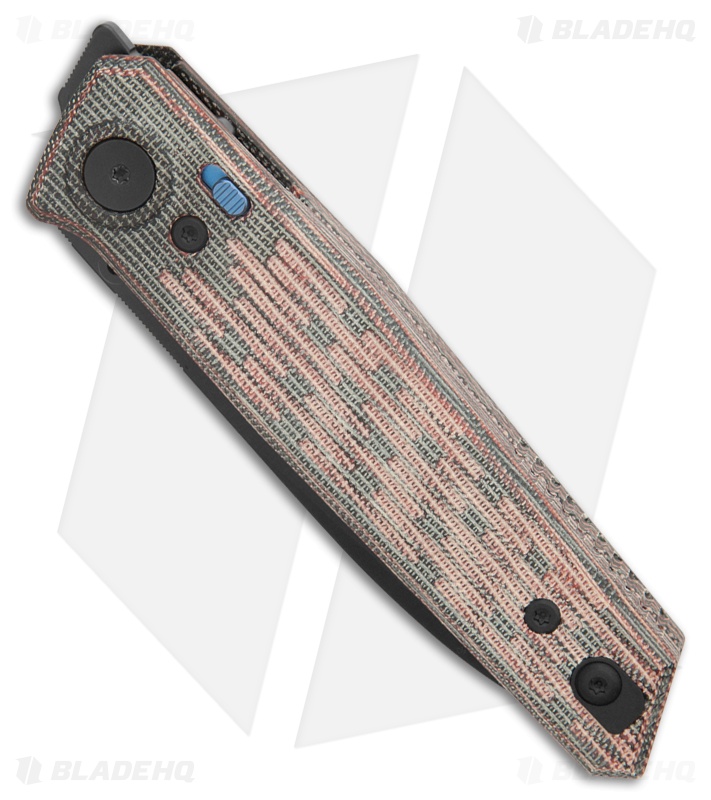 Reate PL-6 Pivot Lock Knife Red/Black Micarta (3.5" Black PVD Nitro-V)