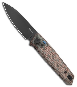 Reate PL-6 Pivot Lock Knife Red/Black Micarta (3.5" Black PVD Nitro-V)