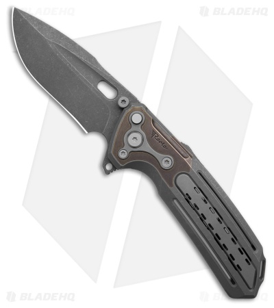 Reate Terminator T600 Framelock Dark Titanium (3.75" Acid Washed Magnacut)