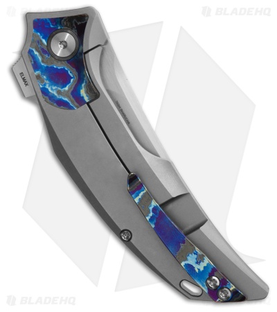 Reate Velocity Frame Lock Knife Bead Blast Ti + Zircuti (3" Hand Satin ELMAX)