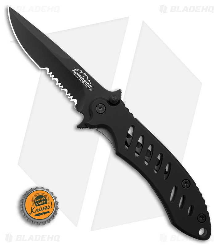 Remington FAST Large Frame Lock Knife Black (3.75" Black Serr)