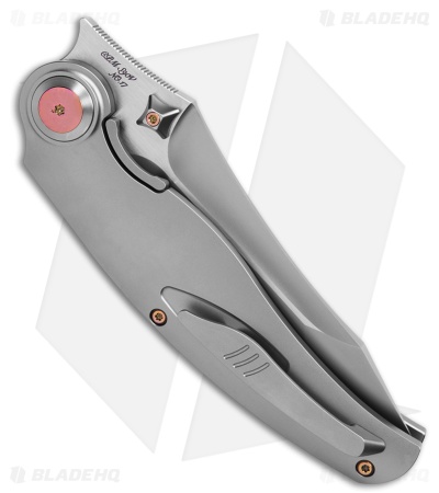 Rike Knife Hunter 1 Linerlock Gray Titanium/Orange/Black Carbon Fiber (3.75" BB)