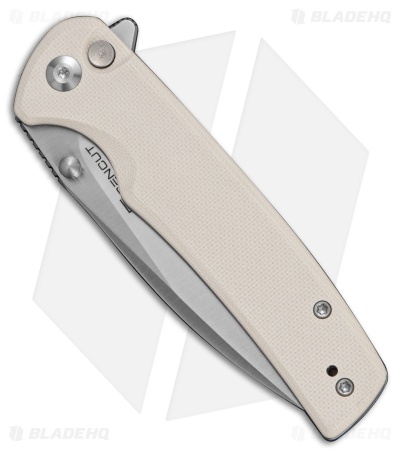 SENCUT Sachse Button Lock Knife Ivory G-10 (3.5" Satin)