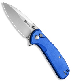 SENCUT ArcBlast Flipper Button Lock Knife Blue Aluminum (2.9" Satin) S22043B-3