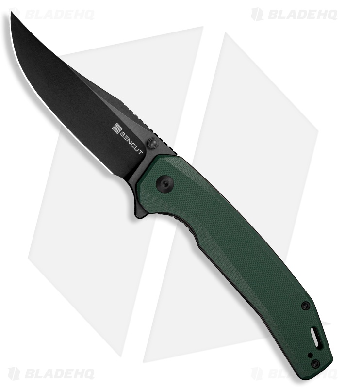 SENCUT Vornix Liner Lock Knife Teal Green G-10 (3.7" Black 9Cr18MoV)