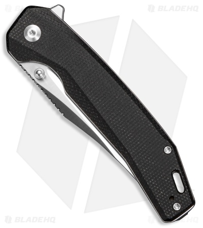 SENCUT Vornix Liner Lock Knife Black Canvas Micarta (3.7" Satin 9Cr18MoV)