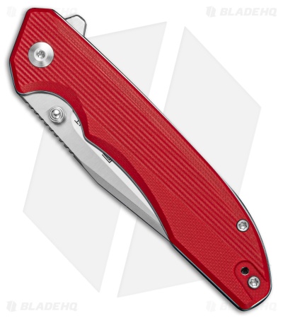 SENCUT Sylor Liner Lock Knife Red G-10 (3.4" Satin D2) S25056-3