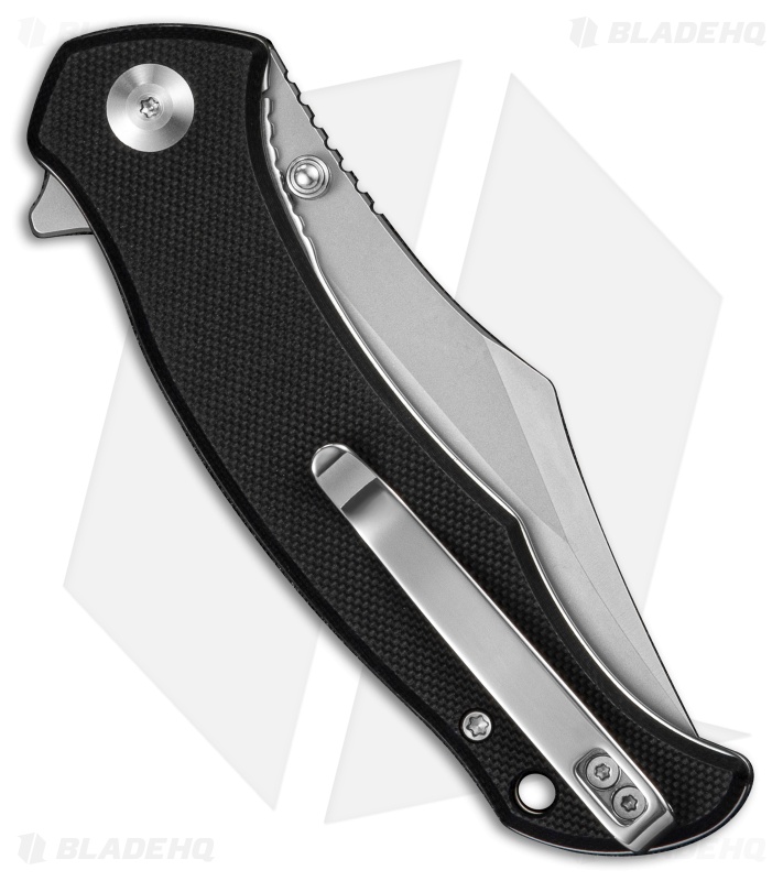 SENCUT Tauron Liner Lock Knife Black G-10 (3.5" Stonewash)