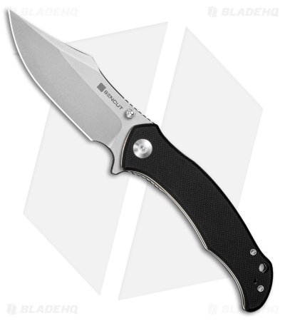 SENCUT Tauron Liner Lock Knife Black G-10 (3.5" Stonewash)