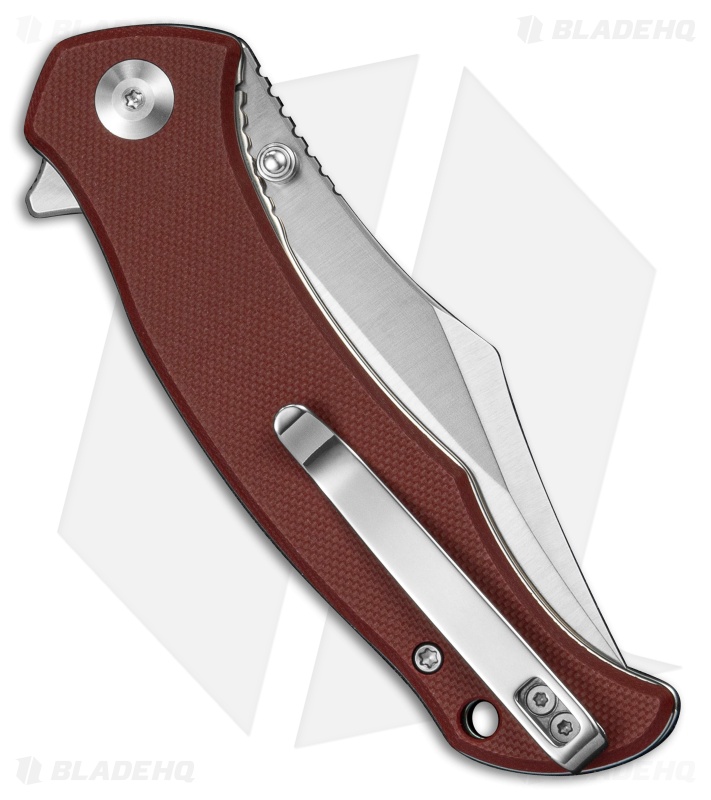 SENCUT Tauron Liner Lock Knife Burgundy G-10 (3.5" Satin)