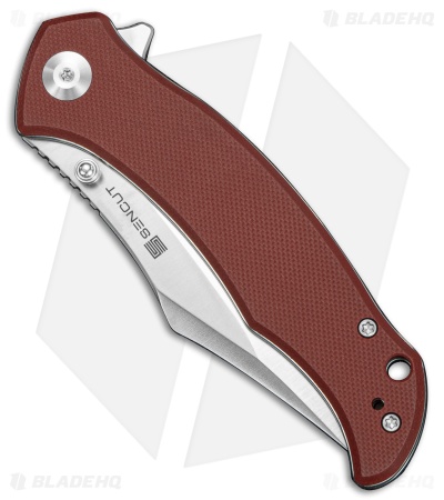 SENCUT Tauron Liner Lock Knife Burgundy G-10 (3.5" Satin)
