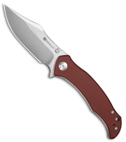 SENCUT Tauron Liner Lock Knife Burgundy G-10 (3.5" Satin)