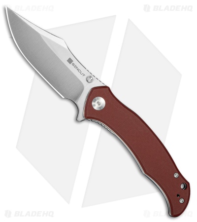 SENCUT Tauron Liner Lock Knife Burgundy G-10 (3.5" Satin)