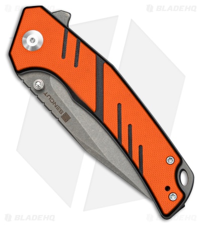 SENCUT Quirk Liner Lock Knife Orange & Black G-10 (3.4" Gray SW)