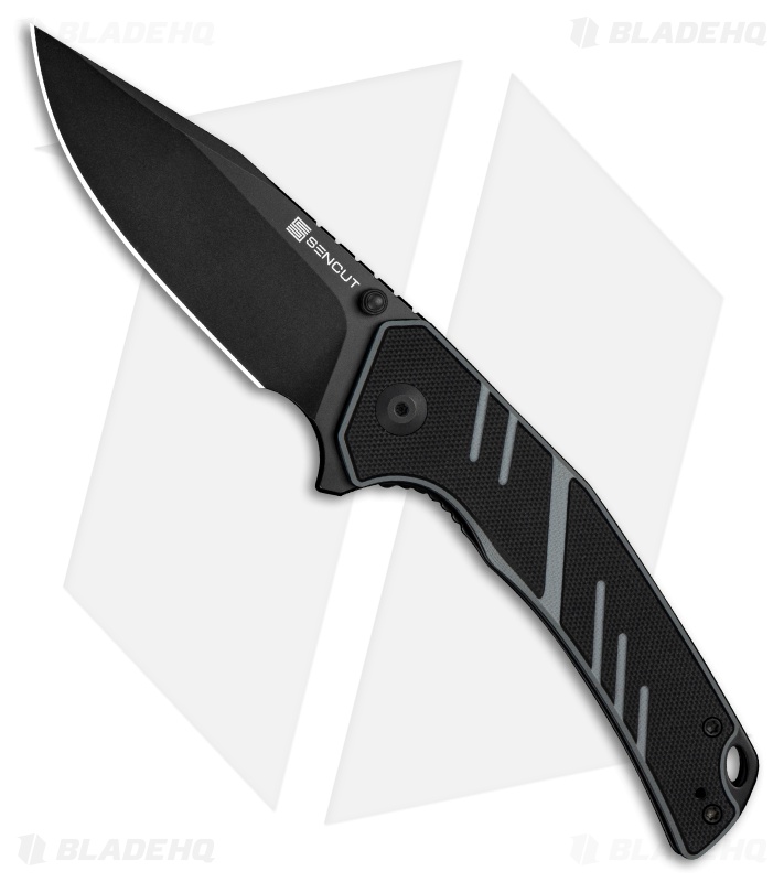 SENCUT Quirk Liner Lock Knife Black & Gray G-10 (3.4" Black)