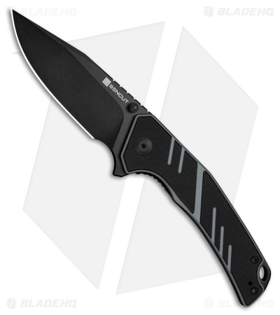 SENCUT Quirk Liner Lock Knife Black & Gray G-10 (3.4" Black)