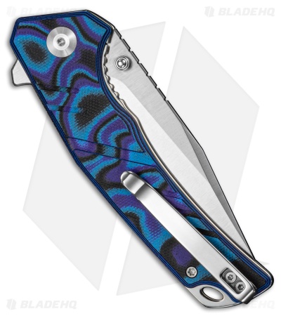 SENCUT Quirk Liner Lock Knife Blue/Purple/Black G-10 (3.4" Satin)