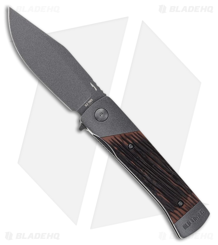 Old Timer Frontier Liner Lock Knife Luxewood Gray