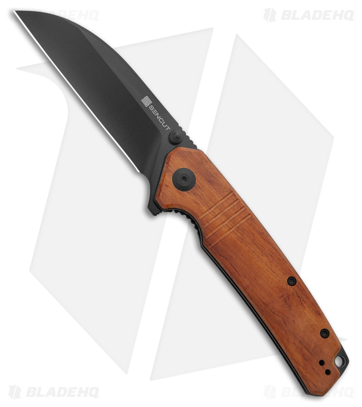 SENCUT Awassi Pocket Knife Wood Sheepsfoot Black 9Cr18MoV