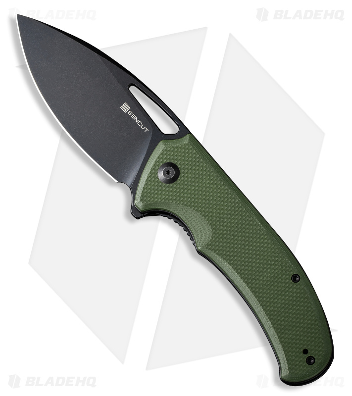 SENCUT Phantara Liner Lock Knife OD Green G-10 (3.7" Black) S23014-3