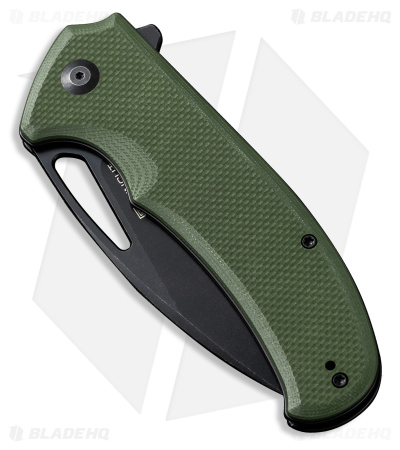SENCUT Phantara Liner Lock Knife OD Green G-10 (3.7" Black) S23014-3