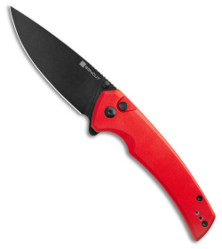 SENCUT Serene Button Lock Knife Red Aluminum (3.48" BW) S21022B-2