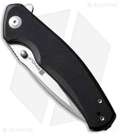 SENCUT Slashkin Liner Lock Knife Black G-10 (3.48" Satin) S20066-1