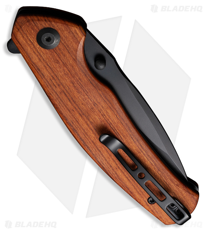 SENCUT Slashkin Liner Lock Knife Guibourtia Wood (3.48" Black) S20066-4