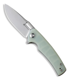 SENCUT Vesperon Liner Lock Knife Natural Jade G-10 (3.35" Satin) -  S20065-2